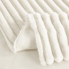Chunky Embossed Faux Fur Throw